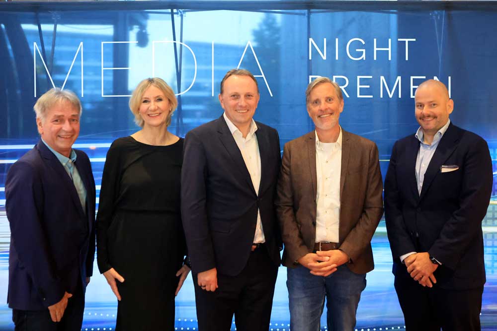 Der Vorstand der Medienmeile Bremen bei der MediaNight 2026